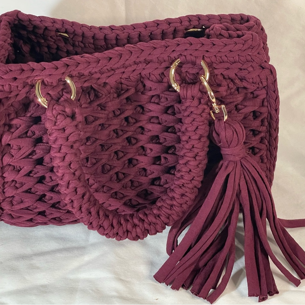 Handmade honeycomb pattern handbag - Picture 10 of 11